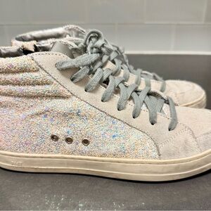 P448 Women’s size 37 Sparkling High-Top Sneakers w Golden Goose BN insoles